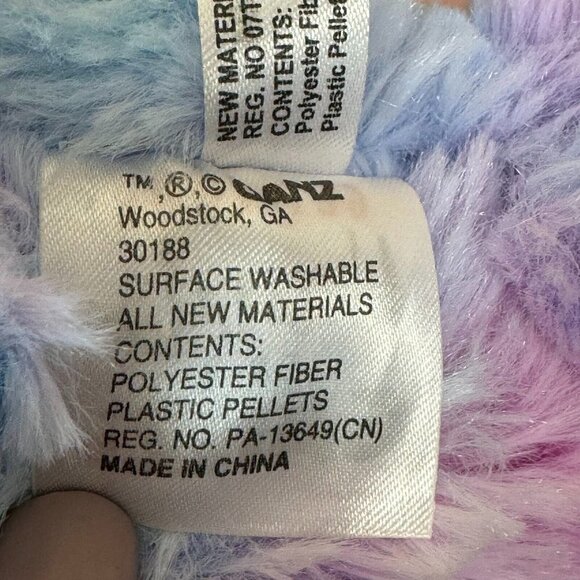 Ganz Sugar Swirl Color Dye Pink Purple Llama Stuffed Plush Animal Toy - Picture 8 of 11